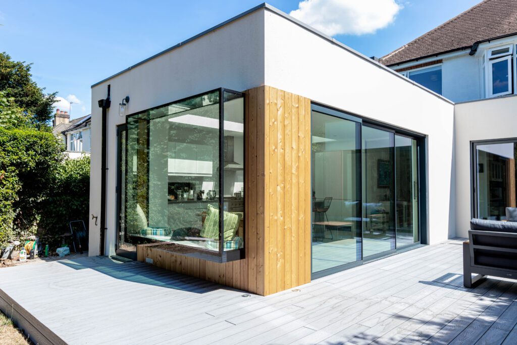 YES Frameless glass-to-glass window box and YES Vision sliding doors