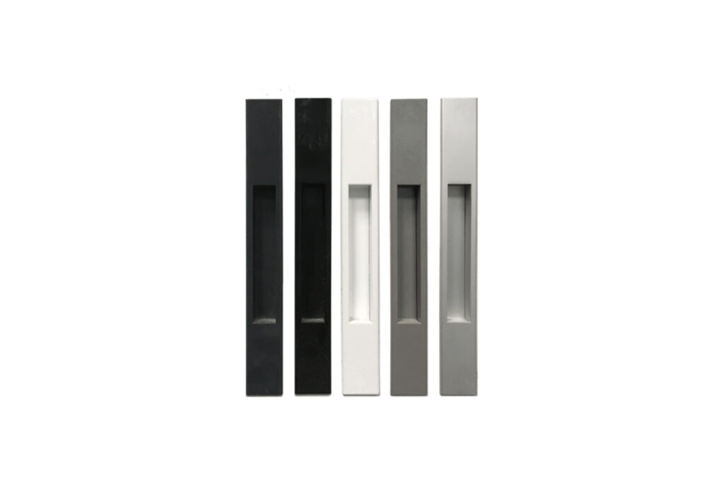 YES Vision ultra-slim sliding door handle option and finishes